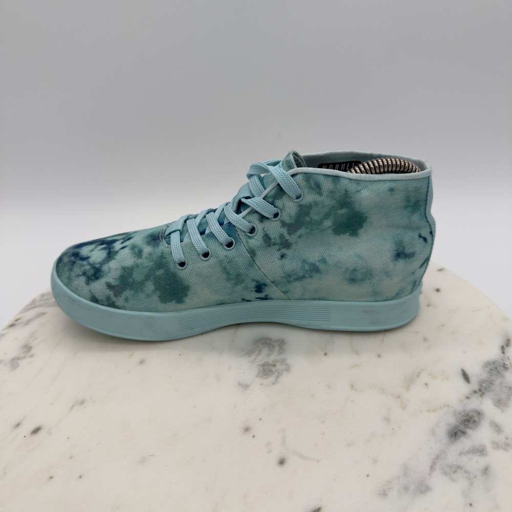 NoBull Canvas Mid Trainers Womens 7 Blue Aqua Tie Dye High Top‎ Training Shoes - Picture 7 of 11